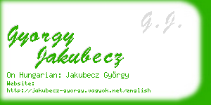 gyorgy jakubecz business card